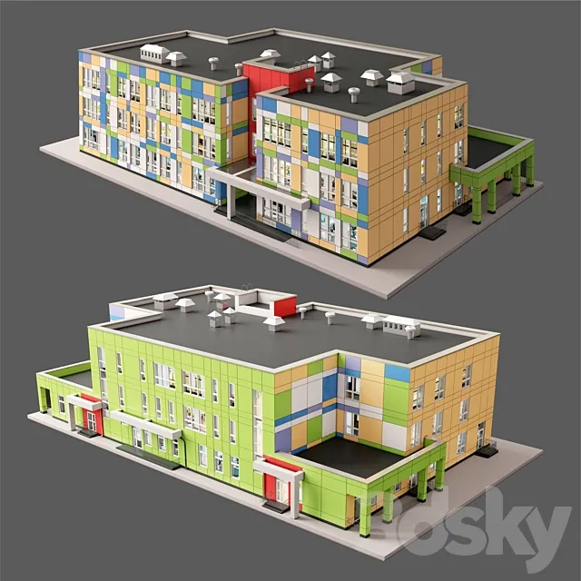 Building of pre-school educational institution Free Download