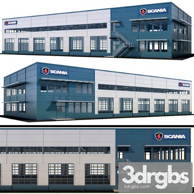 Building Service Box For Scania Trucks 3D Model Free