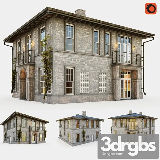 Building Vintage Cottage In Provence Style 3D Model Free