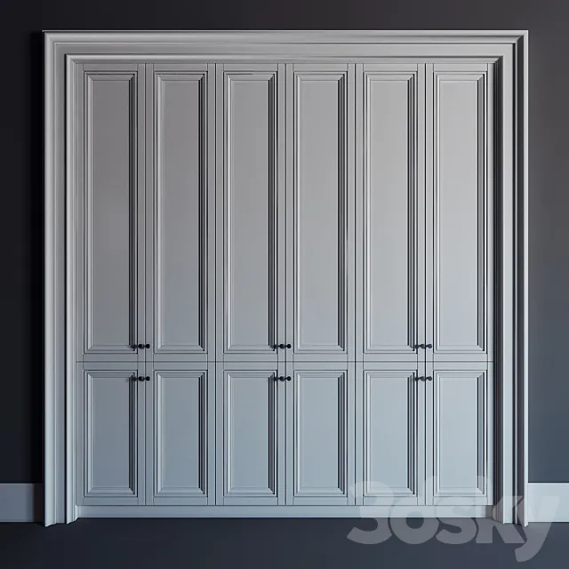 Built-in closet 02 \ fitted wardrobe 02 3DModel