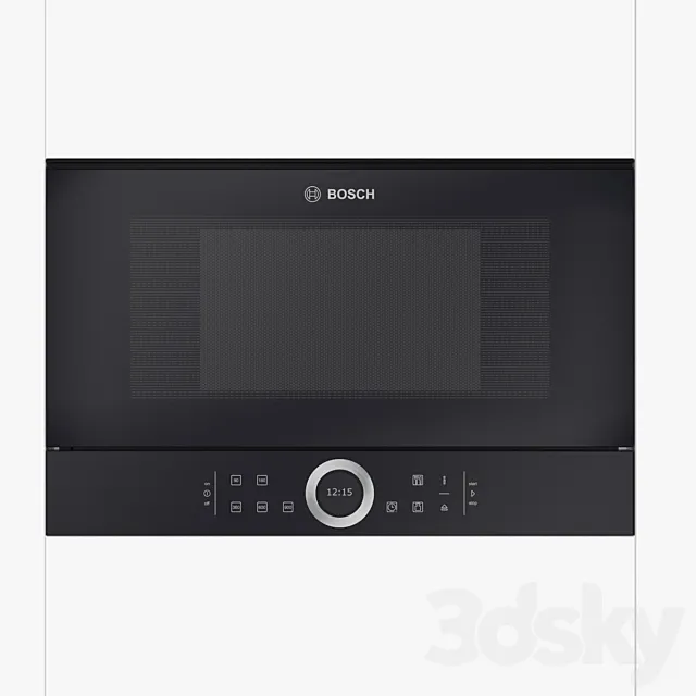 Built-in microwave BFL634GB1B Black Serie 8 3D Model