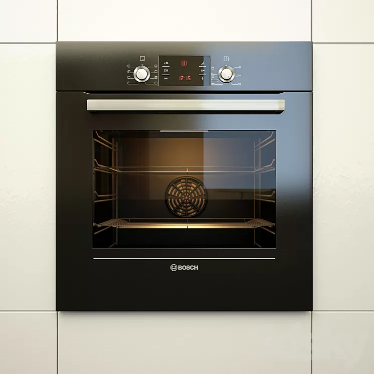 Built in oven Bosch HBG43T360R 3D Model