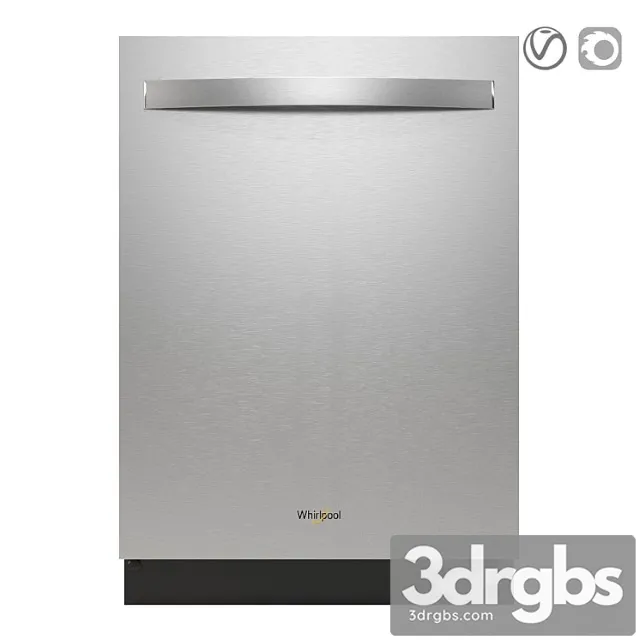 Built-in whirlpool wdt970sahz dishwasher 2 3D Model Free