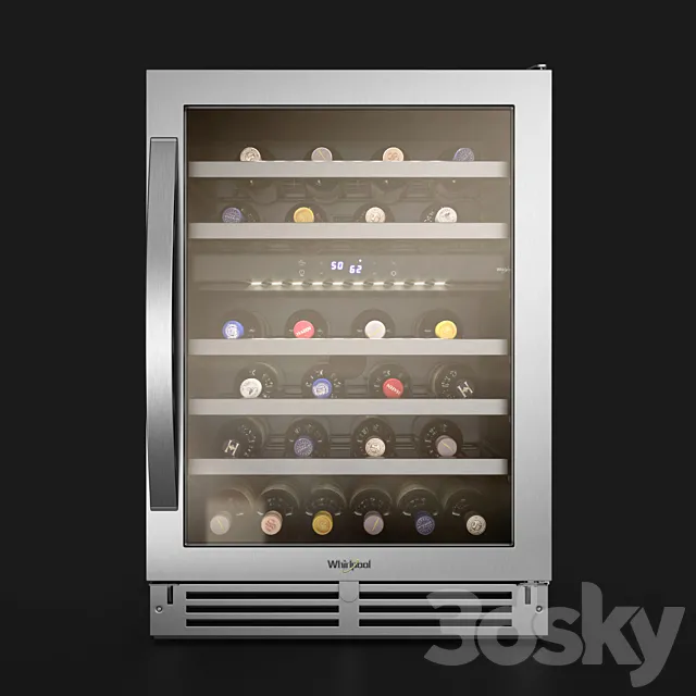 Built-in wine cabinet Whirlpool WUW55X24HS 3D Model