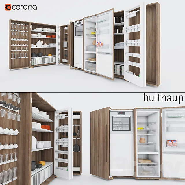 Bulhaup B2 kitchen set 3D Model