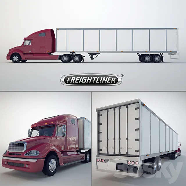Bulk truck Freightliner Columbia 3D Model