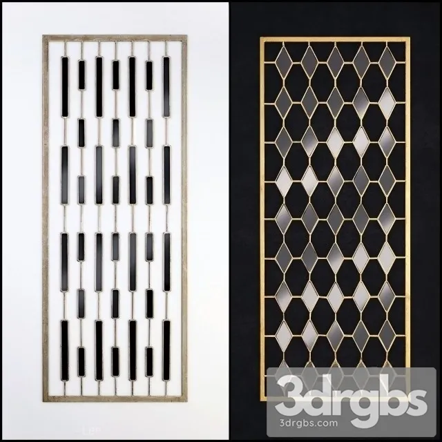 Bulkhead Mirror Gold 3D Model Free