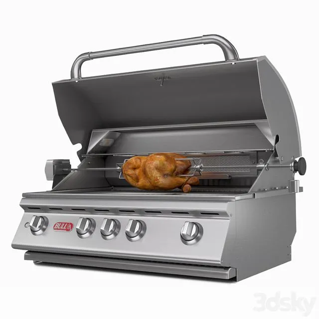 Bull Angus BBQ Grill 3D Model