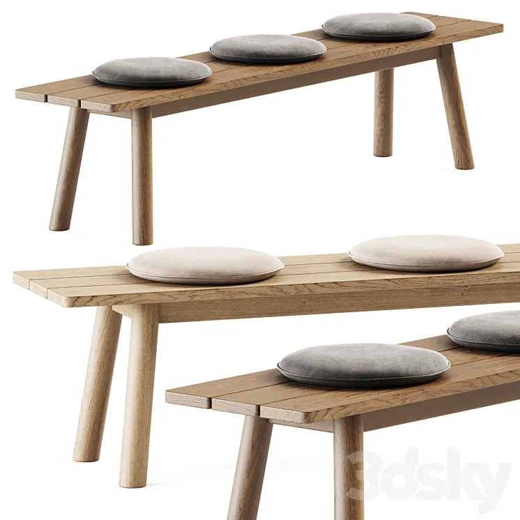 Bull Bench by B&B Italia / Bench 3D Model Free