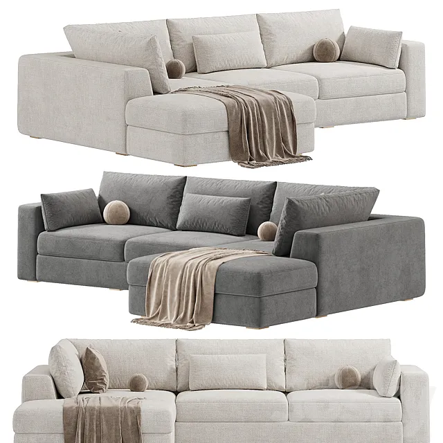 Bumper Sectional Sofa 3D Model