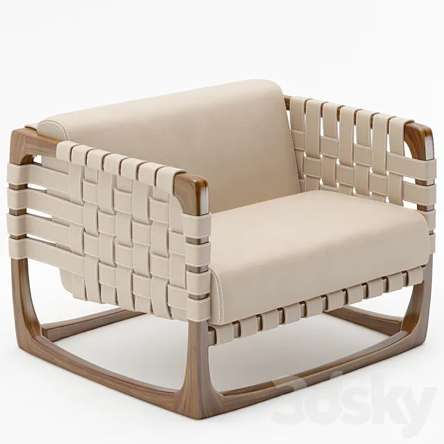 Bungalow armchair by RIVA 1920 3D Model