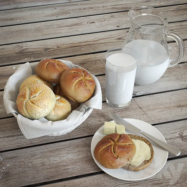 Buns & Milk 3DModel