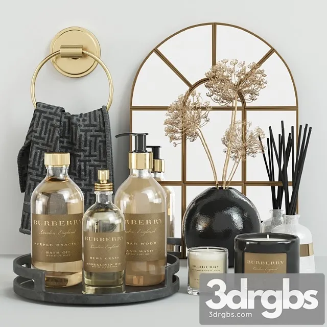 Burberry Bathroom Set 3D Model Free