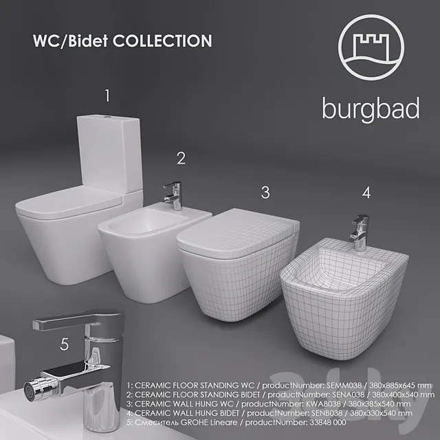 Burgbad WC_Bidet COLLECTION 3DModel