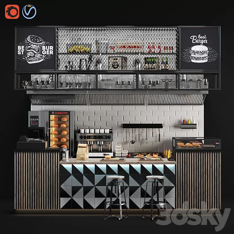 Burgershop 3D Model