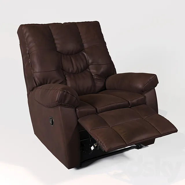 Burgett Espresso Power Rocker Recliner 3D Model