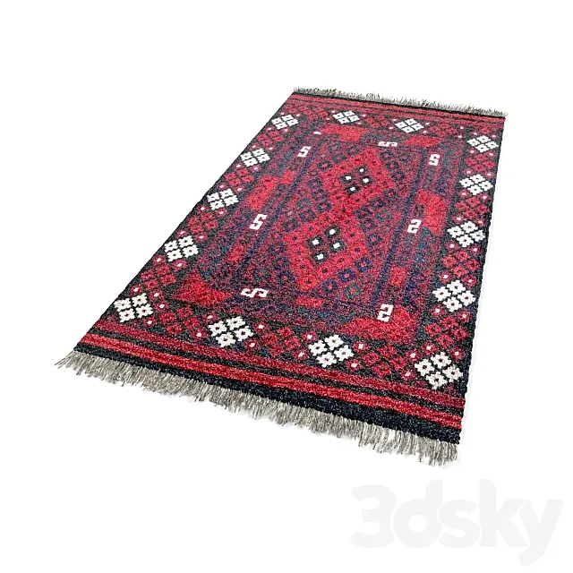 Burgundy kilim with rhombus Free Download