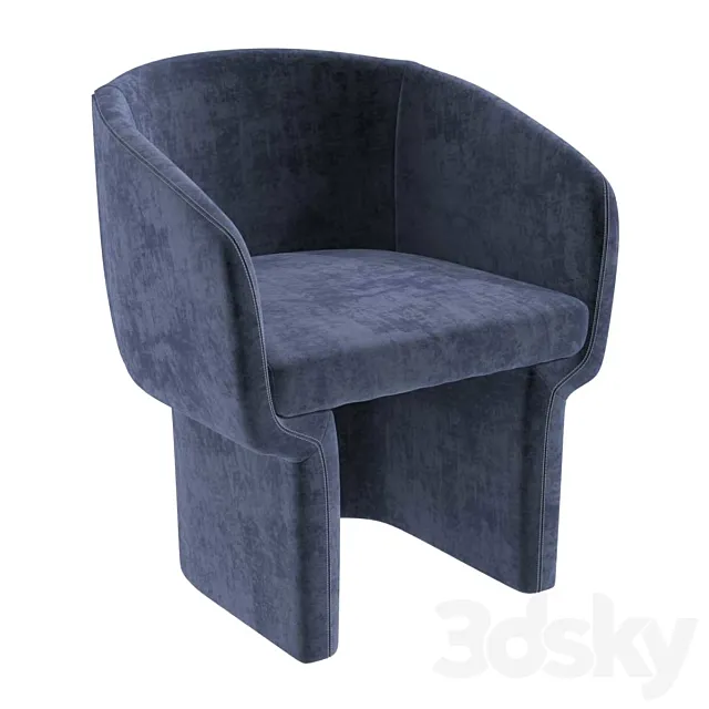 Burke decor Clementine Dining Chair 3D Model