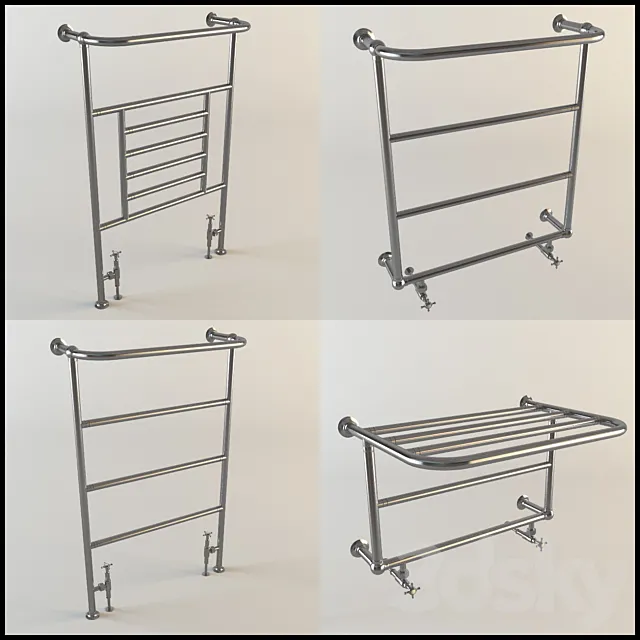 Burlington set of heated towel Rails 3DModel