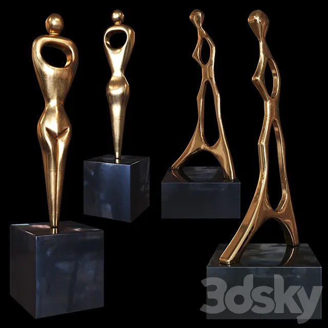 Burlini Alfredo woman sculptures 3DModel