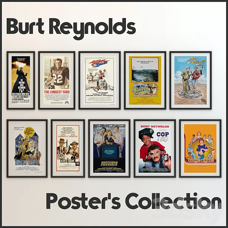 Burt Reynolds Poster's Collection 3D Model