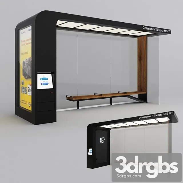 Bus stop 3D Model Free