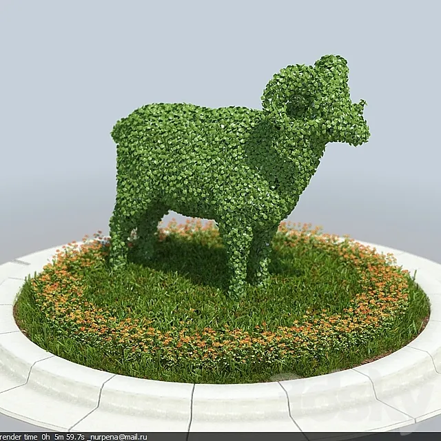 Bush in the form of an animal (Dag gochy) 3DModel