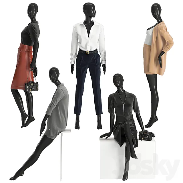 Business suits for women 3DModel