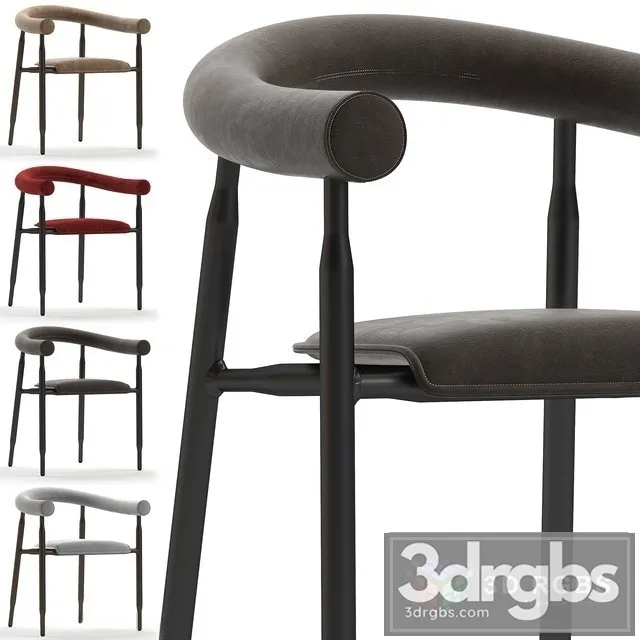 Busnelli Albeisa Upholstered Chair 3D Model Free