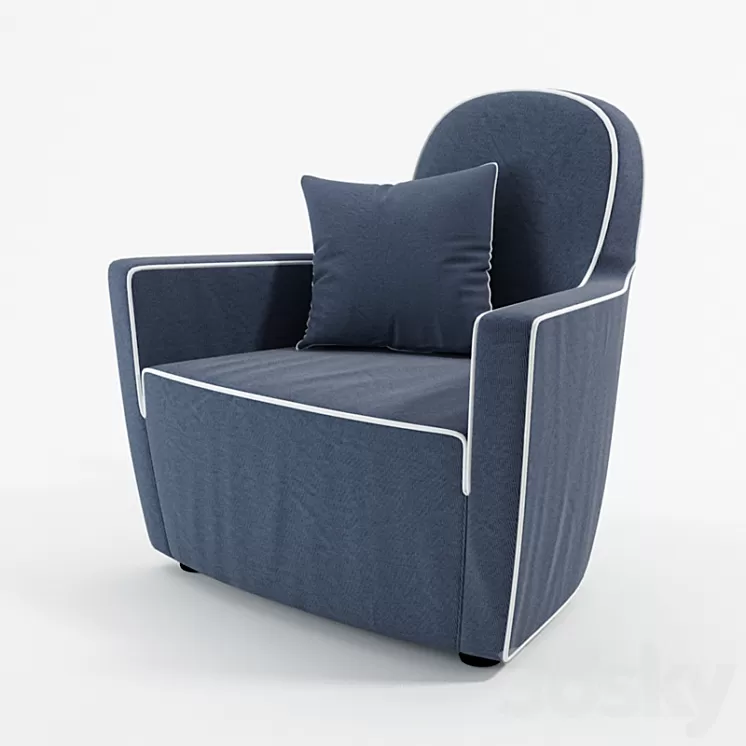 Busnelli Louis XVI chair 3D Model