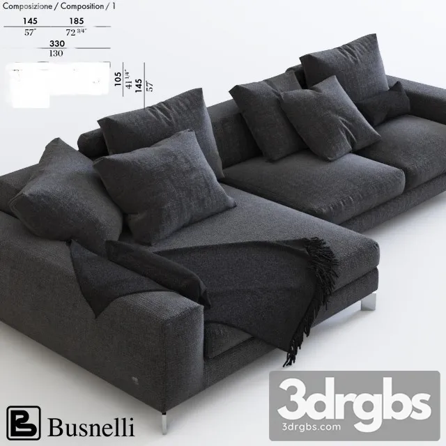 Busnelli Sofa 01 3D Model Free