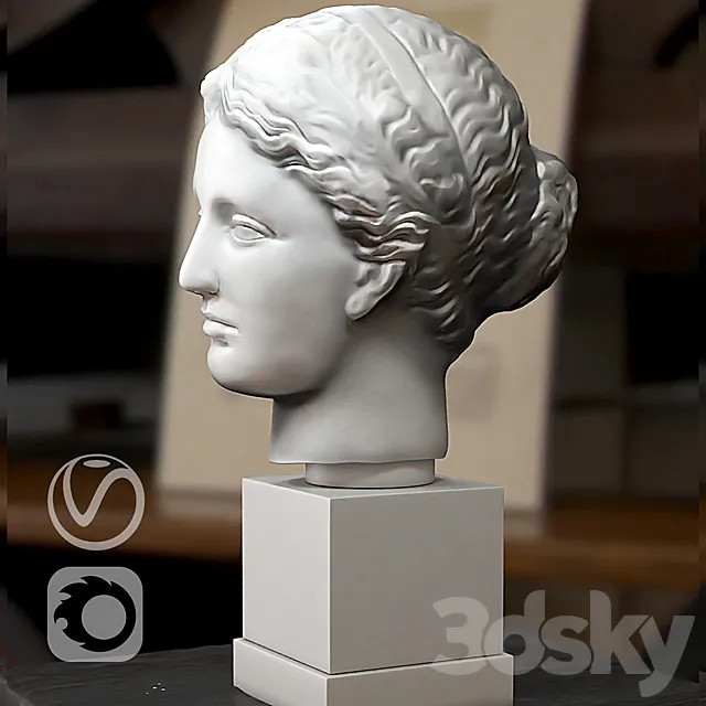 Bust of Aphrodite (vray + corona) Free Download