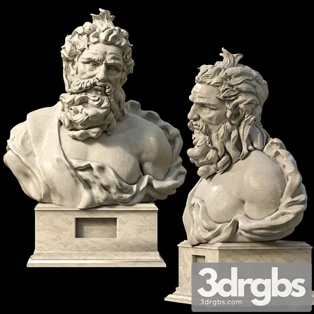 Bust of neptune 3D Model Free