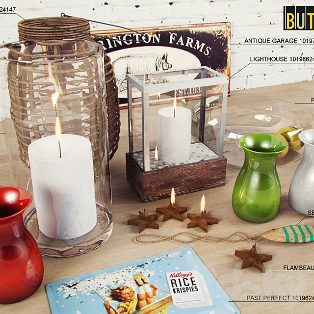 Butlers decorative set 3DModel