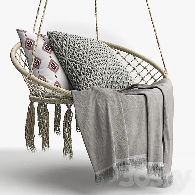 BUTLERS PARADISE NOW "Hammock chair with fringes" 3DModel