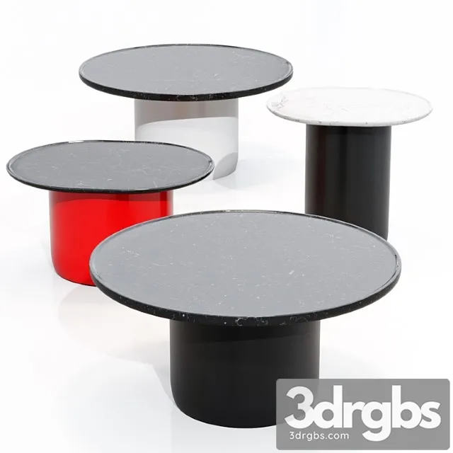 Button tables set by b&b italia 2 3D Model Free