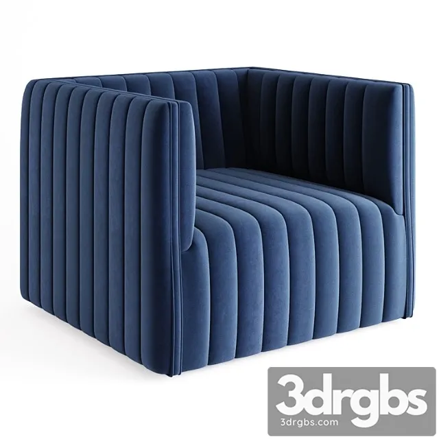 Buxton channel tufted swivel chair 3D Model Free