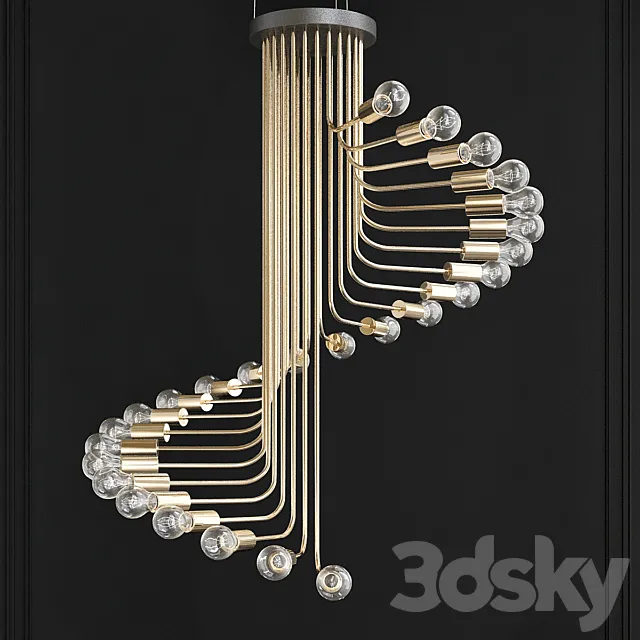 Buy Modern Loft Black Pendant Lamps at Lifeix Design 3DModel