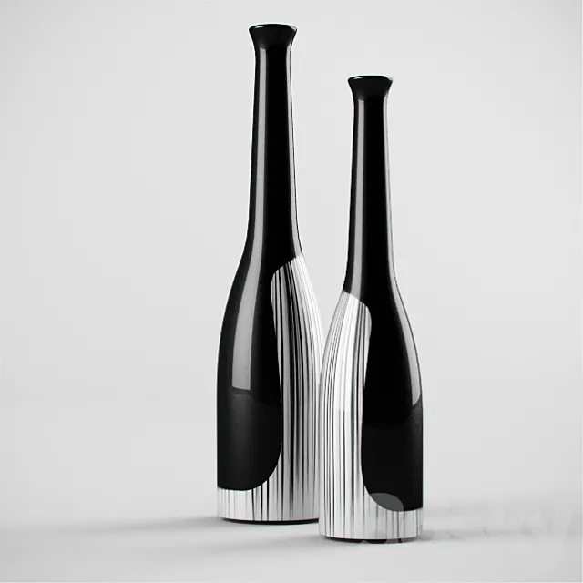 b&w bottles 3D Model