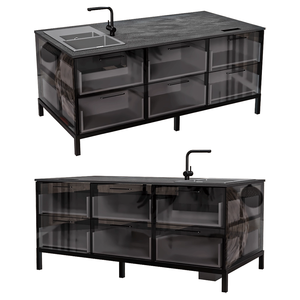 BY Furniture - GLASS KITCHEN 3D Model