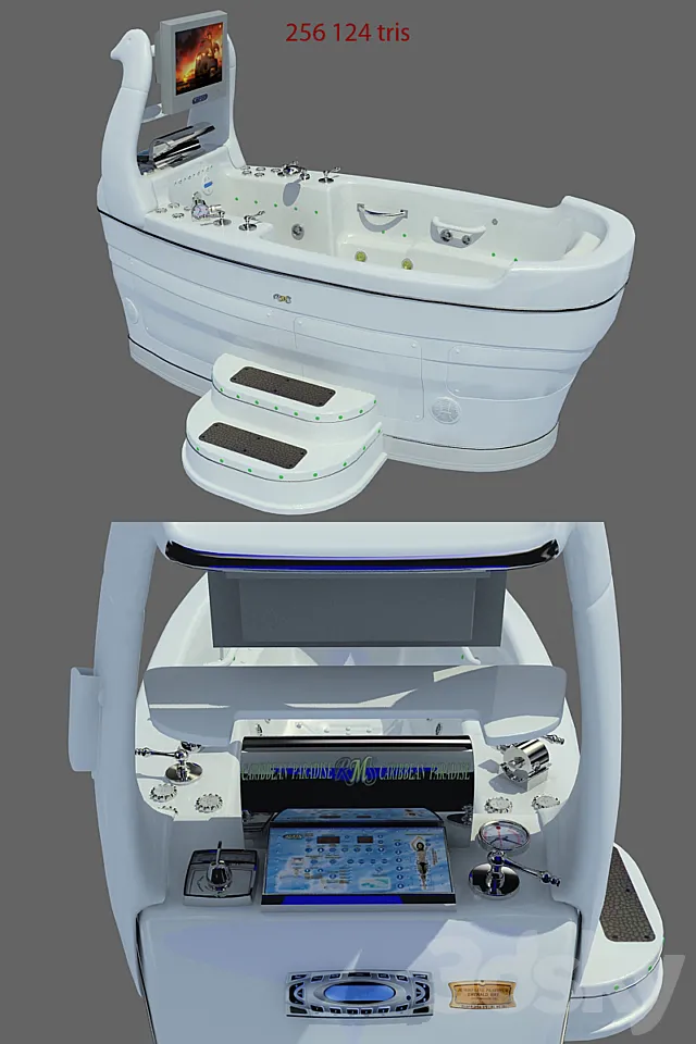 C-280REM Caribbean Paradize Limited Edition + TV 3D Model