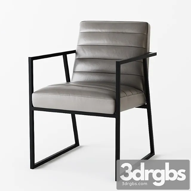 C & b channel leather arm chair 2 3D Model Free