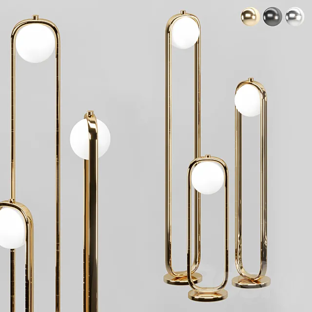 C Ball Floor Lamp 01 3D Model