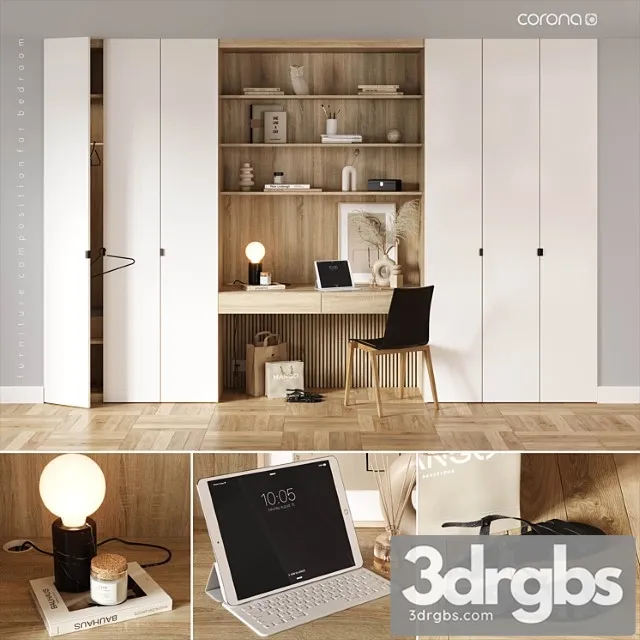 C o m p o s i t i o n f o r t h e b e d r o o m 3D Model Free