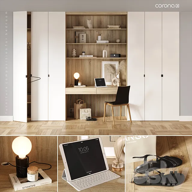 C o m p o s i t i o n f o r t h e b e d r o o m 3DModel