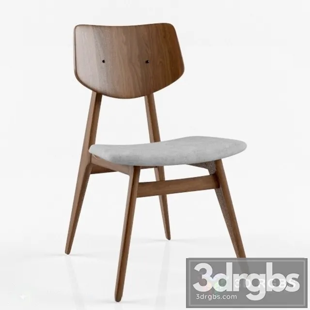 C275 Side Wooden Dining Chair 3D Model Free