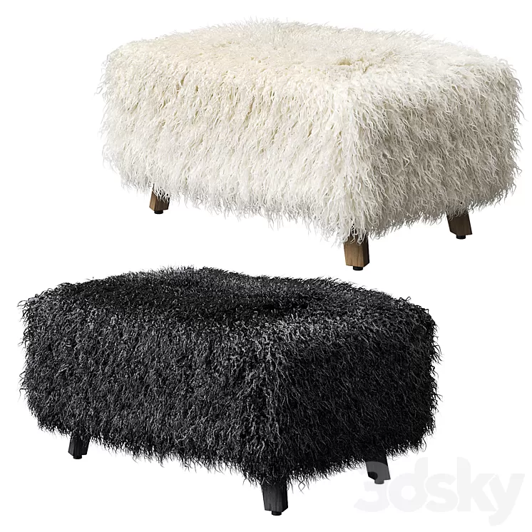 Cabana Footstool Yeti Timothy Oulton 3D Model