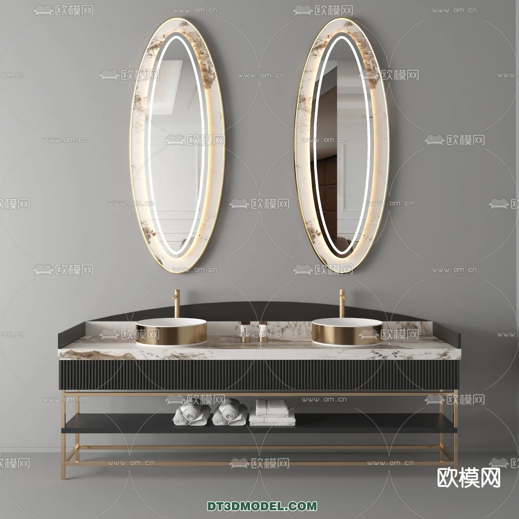 Cabinet 3D Models for Bathroom - Furniture Design - 003