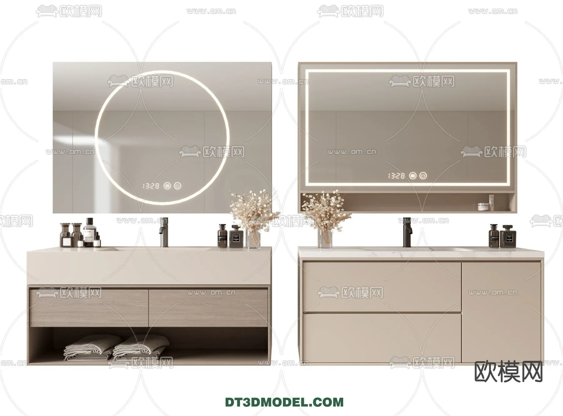 Cabinet 3D Models for Bathroom - Furniture Design - 005