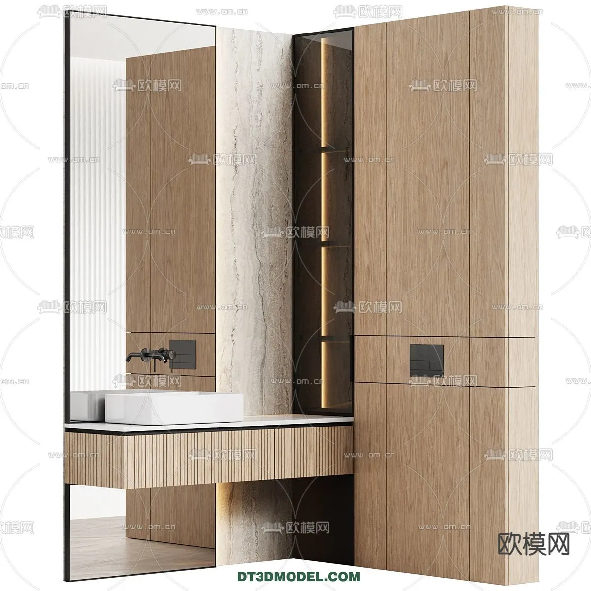 Cabinet 3D Models for Bathroom - Furniture Design - 007